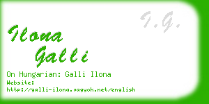 ilona galli business card